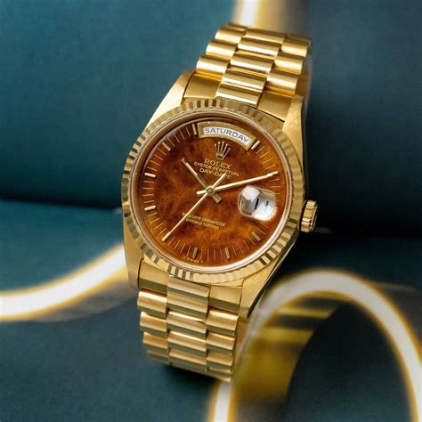 rolex wood dial day date for sale|genuine Rolex dial.